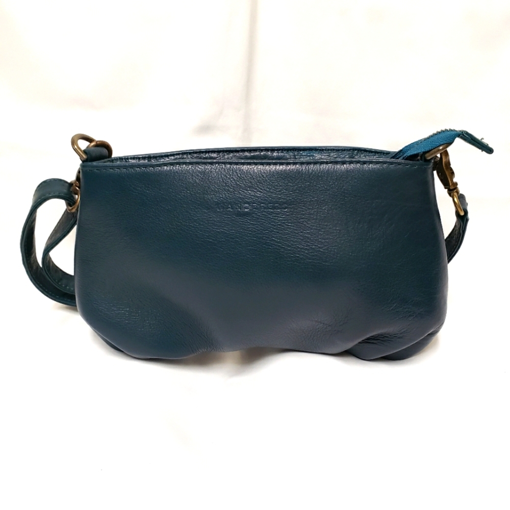 Wanderers Chamonix Blue Leather Crossbody Bag  Azzurra